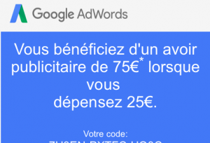 Lire la suite à propos de l’article Comment obtenir coupon promo Google Adwords de 75€ ?